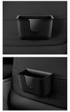 AOWIS Car Trash Can Storage Pockets - 100% Leak-Proof Organizer,Car Seat Back and Door Hanging Storage,Two Levels Above and Below (Black)