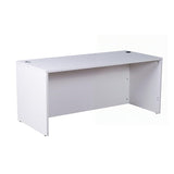 Boss Office Products 66 Inch Executive L-Shape Corner Desk with Box/Box/File Storage Pedestal, White