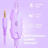 Stereo Wired Noise Cancelling Headphones with Microphone for Computer, Laptop, Mac, Nintendo, Games
