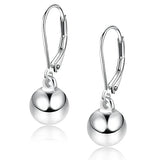 Silver Drop Ball Earrings 925 Sterling Silver Post Drop Ball Earrings for Women Trendy Hypoallergenic Ball Dangle Earings for Jewelry Gifts