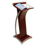 Podium Solid podiums Heavy-Duty Podium Curved Portable Lecterns Meticulously Designed Podium Stand Standing Reception Desk