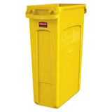 Rubbermaid Commercial Products Slim Jim Plastic Rectangular Trash/Garbage Can/Bin with Venting Channels 23 GAL