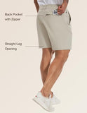PULI Mens Big and Tall Casual Shorts 10 Inch Inseam Stretch Waterproof Lightweight Quick Dry Outdoor Hiking Shorts Khaki 42