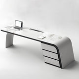 Qiczom Standing Desk with Drawers L Shaped Large Business Furniture