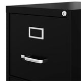 Row 4 Drawers 52" Vertical Black Metal Filing Cabinet Lockable Pre-Assembled Stationary Letter Size for Home