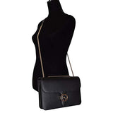 Gucci Women's Black Leather 510304 Interlocking GG Crossbody Purse Handbag New