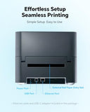 Industrial Thermal Label Printer, 6IPS High-Speed 4.4'' Max Width, USB/Ethernet