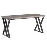Tribesigns Writing Computer Desk, 55 inch Heavy Duty Study Desk with Z-Shaped Metal Leg, Modern Simple Home Office Computer Desk, Grey