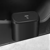 YGDMD Portable Car Trash Cans with 2 Rolls Garbage Bag,Push-on Car Trash Bin with Lid & Hook for in-Vehicle Waste Disposal (Black)