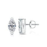 3/5 to 1 2/5 Carat Lab Grown Diamond Marquise Cut Stud Earrings