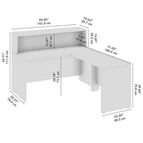 Bush Business Furniture Office 500 72W L Shaped Executive Desk with Drawers