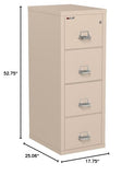 FireKing Fireproof Vertical File Cabinet (4 Letter Sized Drawers