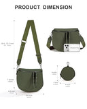 Crossbody Bags for Women, Large Leather Trendy Bum Bag (Dark harbor green)