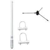 VHF Fiberglass 17” Ham Radio Base Antenna with Ground Plane Kit, 136-174mhz SO239 Connector for Mobile Transceiver, HT, Repeater, Scanners, Marine VHF Radios