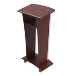 FixtureDisplays® Wood Podium with Frost Acrylic Front Panel