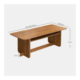 zhongxlla Standing Desk, Solid Wood Desk Dining Table with Open Shelves