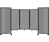 Versare Polycarbonate Room Divider 360 Portable Wall Partition | Freestanding Office Dividers | Locking Wheels | Privacy Screen Panels