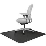 Office Desk Chair Mat - for Low Pile Carpet (with Grippers) Black