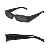Gucci GG1780S Lasered GG Pattern Logo Rectangular -Shaped Non-Polarized Sunglasses for Men
