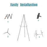 Tall Display Easel Stand for Wedding Sign Poster, Foldable and Adjustable
