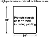 Staples Standard 60 x 60 Rectangular Chair Mat