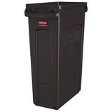 Rubbermaid Commercial Products Slim Jim Plastic Rectangular Trash/Garbage Can/Bin with Venting Channels 23 GAL