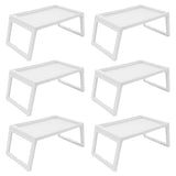 Set of 6 Bed Tray Table with Folding Legs, Breakfast in Bed Table Tray, Kids Lap Desk for Eating