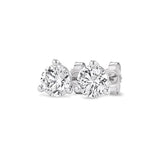 IGI Certified 1 1/2 to 4 Carat Lab Grown Diamond Round Stud Earrings