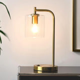 Brightech Elizabeth Table Lamp with Wireless Charging Pad and USB Port, Bedside Reading Lamp, Vintage Brass Gold Desk Lamp, Nightstand Lamp