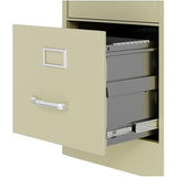 Scranton & Co 22" 4-Drawer Metal Letter Width Vertical Filing Cabinet in Beige, Lockable