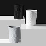 UUJOLY Bathroom Small Trash Can with Trash Bag Plastic Garbage Can Round Waste Basket for Bathrooms (White)