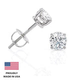IGI Certified 1 to 2 Carat Natural Diamond Stud Earrings
