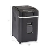 Basics 200-Sheet Auto Feed Micro Cut Paper Shredder with Pullout Basket
