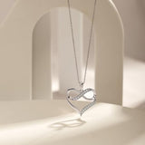 Natural Diamond Single Heart Infinity Pendant For Women