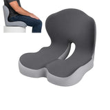 GueYi Celnva Orthopedic Seat Cushion – L-Shaped Lumbar Support Memory Foam Comfort for Long Sitting, Ergonomic Support for Office Chair, Wheelchair, Car & Travel (Blackish-Gray,1)