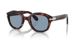 Persol Woman Sunglasses Havana Frame, Blue Lenses, 50MM