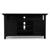 SIMPLIHOME Amherst 54" Wide Solid Wood TV Stand in Black