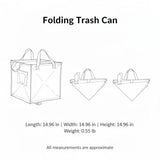 1 Pack Folding Trash Can, Collapsible Oxford Cloth Garbage Bin for Car