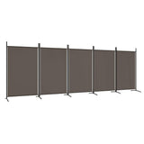 5-Panel Room Divider Anthracite 170.5"x70.9" Fabric Privacy Screen