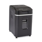200-Sheet Auto Feed Crosscut Paper Shredder with Pullout Basket, Black Amazon Basics