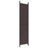 Zexlorith 4-Panel Room Divider, Fabric Privacy Screen, Brown Folding