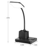 Sailstar Desk Lamp, Table Lamp with Wireless Charger & USB Port, 800LM CRI95 3 Color Modes Dimmable Touch Flexible Arm Pen Holder