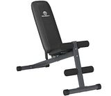 Marcy Exercise Utility Bench for Upright, Incline, Decline, and Flat Exercise SB-261W , Black , 42.00 x 19.00 x 51.00 inches MARCY
