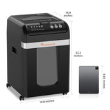 Bonsaii 200-Sheet Auto-Feed Paper Shredders for Office Use, Heavy Duty 8.1-Gal Large Shredder