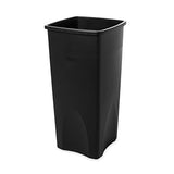 Rubbermaid Commercial Products Untouchable Square Trash/Garbage Can, 23-Gallon, Black, Wastebasket