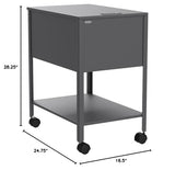 Safco Products Mobile Locking Legal File Cart 5353PT, Tan, Legal Size