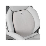 Sharper Image S600 Active Lumbar Ergonomic Bonded Leather Swivel Executive Massage Chair, White/Gray