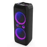 Dolphin SP-1270RBT Dual 12-Inch Premium Party Bluetooth Speaker, Bluetooth/USB/SD/FM/AUX, X-Bass, 5-Band EQ, LED Display, Quad Ring Lights