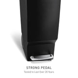 simplehuman 40 Liter / 10.6 Gallon Slim Kitchen Step Trash Can With Secure Slide Lock