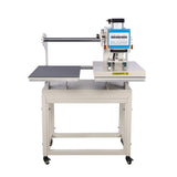 PUQEOAO Heat Press 16x24 Machine: Pneumatic Dual Platen Heat Press with Portability Stand & Up-Sliding Function - Large Format